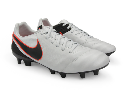 Nike Men's Tiempo Mystic V FG Pure Platinum/Black/Hyper Orange