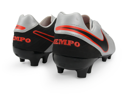 Nike Men's Tiempo Mystic V FG Pure Platinum/Black/Hyper Orange