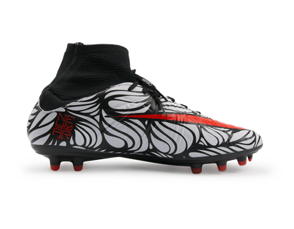 Nike Men's Hypervenom Phatal II DF NJR FG Black/Bright Crimson/White