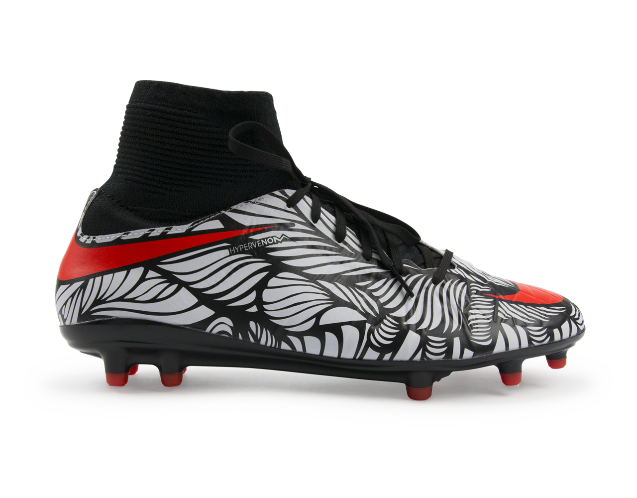 Nike Men's Hypervenom Phatal II DF NJR FG Black/Bright Crimson/White