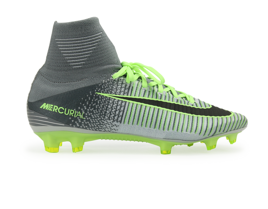 Nike Men's Mercurial Superfly V FG Pure Platinum/Black/Ghost Green