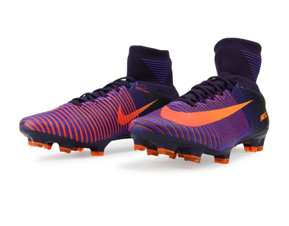 Nike Men's Mercurial Superfly V FG Purple Dynasty/Bright Citrus/Hyper Grape