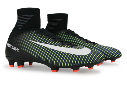 Nike Kids Mercurial Superfly V FG Black/White/Electric Green
