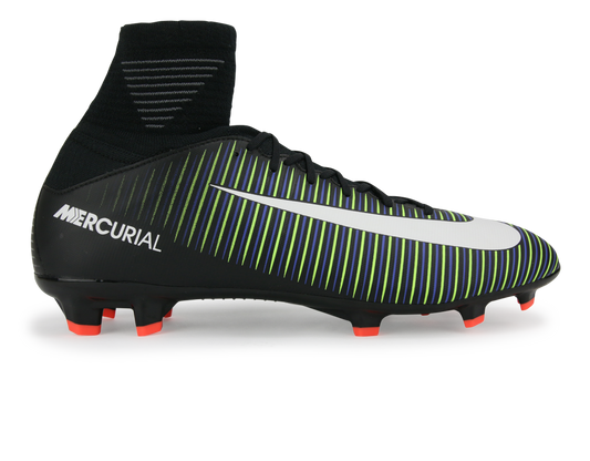 Nike Kids Mercurial Superfly V FG Black/White/Electric Green