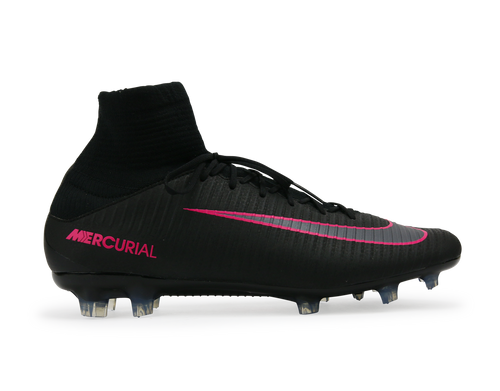 Nike Kids Mercurial Superfly V FG Black/Black/Pink Blast