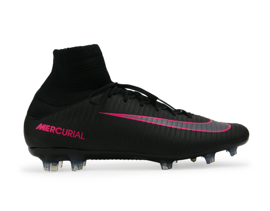 Nike Kids Mercurial Superfly V FG Black/Black/Pink Blast