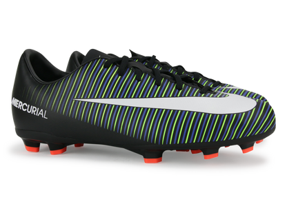Nike Kids Mercurial Vapor VI FG Black/White/Electric Green