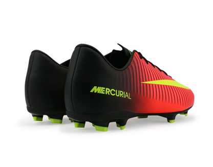 Nike Kids Mercurial Vapor XI FG Total Crimson/Volt Black/Pink Blast