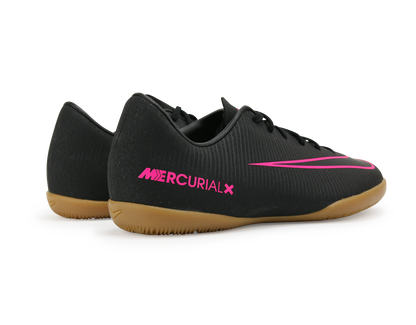 Nike Kids MercurialX Vapor XI Indoor Soccer Shoes Black/Black/Pink Blast