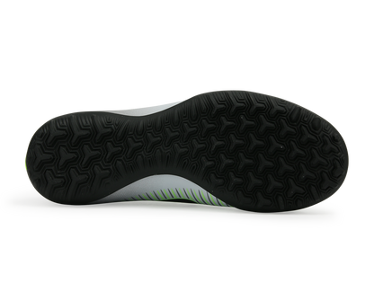 Nike Kids Mercurial Vapor XI Turf Soccer Shoes Pure Platinum/Black/Ghost Green