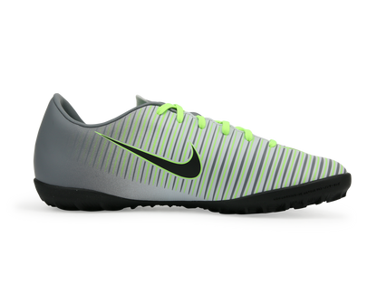 Nike Kids Mercurial Vapor XI Turf Soccer Shoes Pure Platinum/Black/Ghost Green