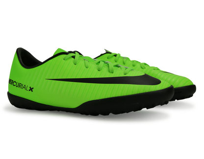 Nike Kids MercurialX Victory VI Turf Soccer Shoes Electric Green/Black/Flash Lime