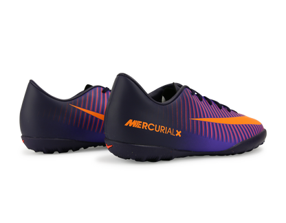 Nike Kids MercurialX Victory VI Turf Soccer Shoes Pure Dynasty/Bright Citrus/Hyper Grape