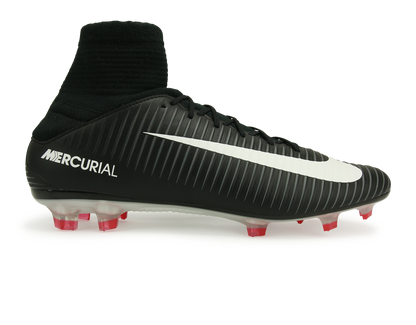 Nike Men's Mercurial Veloce III Dynamic Fit FG Black/White/Dark Grey/University Red