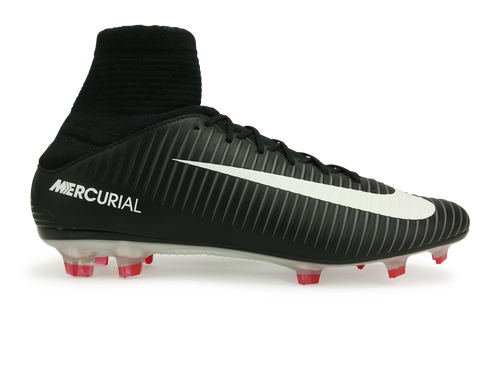 Nike Men's Mercurial Veloce III Dynamic Fit FG Black/White/Dark Grey/University Red
