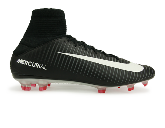 Nike Men's Mercurial Veloce III Dynamic Fit FG Black/White/Dark Grey/University Red