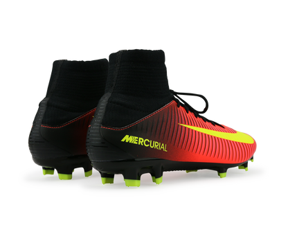 Nike Men's Mercurial Veloce III DF FG Total Crimson/Volt Black/Pink Blast