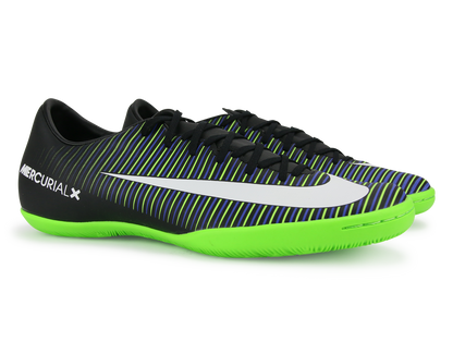 Nike Men's MercurialX Victory VI Indoor Shoes Black/White/Electric Green