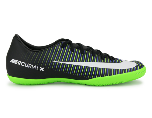 Nike Men's MercurialX Victory VI Indoor Shoes Black/White/Electric Green