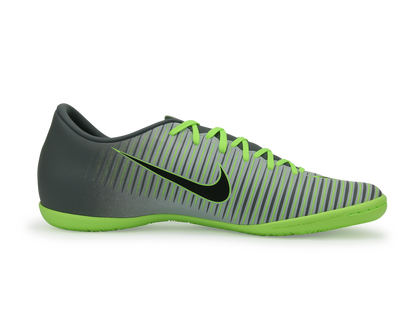 Nike Men's MercurialX Victory VI Indoor Soccer Shoes Pure Platinum/Black/Ghost Green
