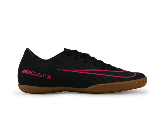 Nike Men's MercurialX Victory VI Indoor Soccer Shoes Black Pink/Blast Gum/Light Brown