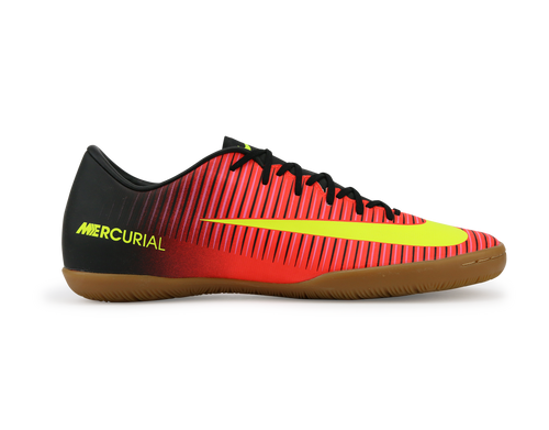 Nike Men's Mercurial Victory VI Indoor Soccer Shoes Total Crimson/Volt Black/Pink Blast