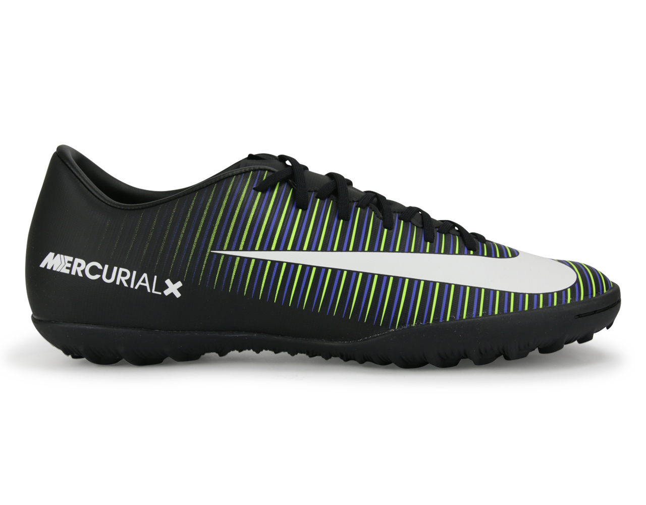 Nike Men's MercurialX Victory VI Turf Shoes Black/White/Electric Green