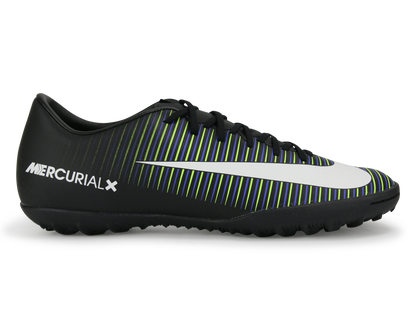 Nike Men's MercurialX Victory VI Turf Shoes Black/White/Electric Green