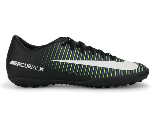 Nike Men's MercurialX Victory VI Turf Shoes Black/White/Electric Green