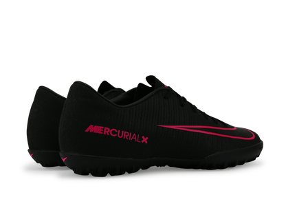 Nike Men's MercurialX Victory VI Turf Soccer Shoes Black/Black/Pink Blast