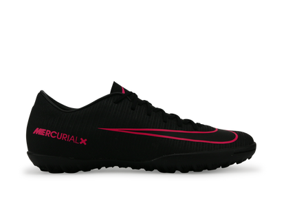 Nike Men's MercurialX Victory VI Turf Soccer Shoes Black/Black/Pink Blast