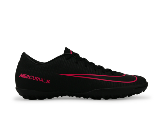 Nike Men's MercurialX Victory VI Turf Soccer Shoes Black/Black/Pink Blast