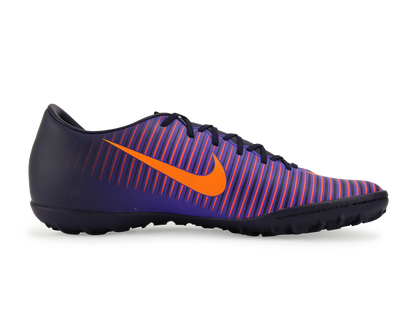 Nike Men's MercurialX Victory VI Turf Soccer Shoes Purple Dynasty/Bright Citrus/Hyper Grape