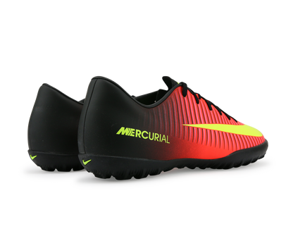 Nike Men's Mercurial Victory VI Turf Scocer Shoes Total Crimson/Volt Black/Pink Blast