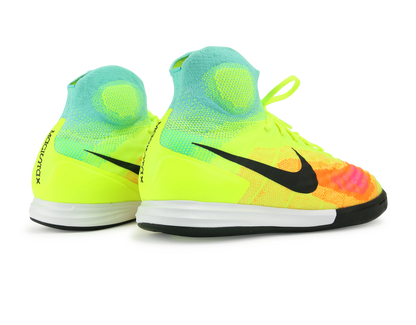 Nike Men's MagistaX Proximo II Indoor Soccer Shoes Volt/Black/Hyper/Turquoise