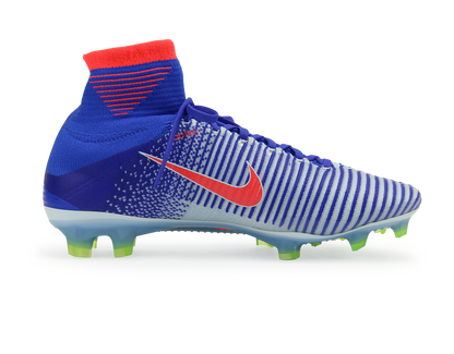 Nike Women's Mercurial Superfly V FG White/Bright Crimson/Racer Blue