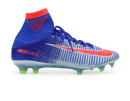 Nike Women's Mercurial Superfly V FG White/Bright Crimson/Racer Blue