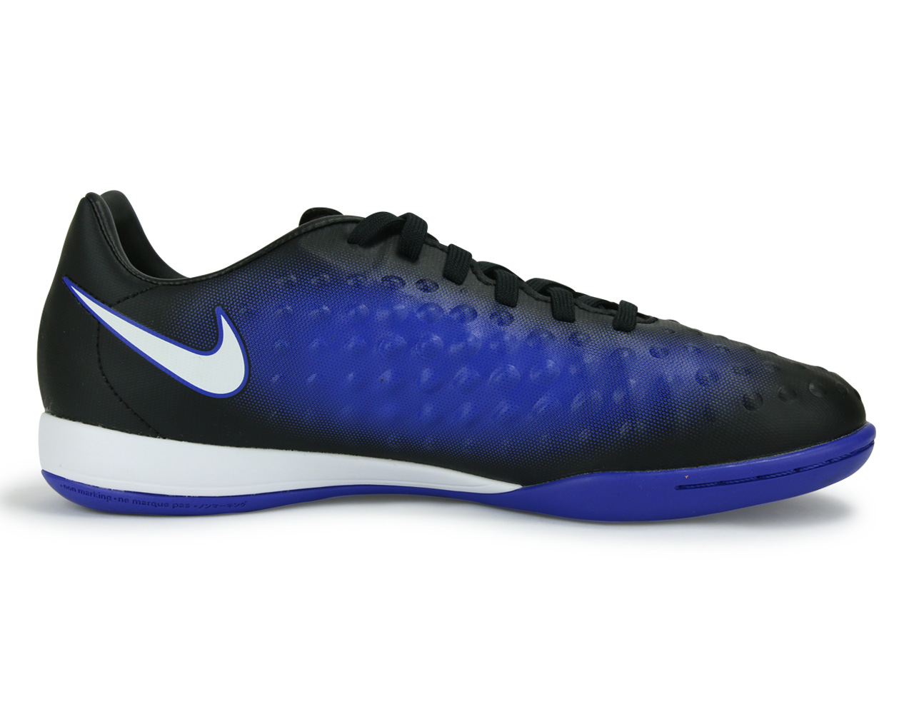 Nike Kids MagistaX Opus Indoor Soccer Shoes Black/White/Paramount Blue