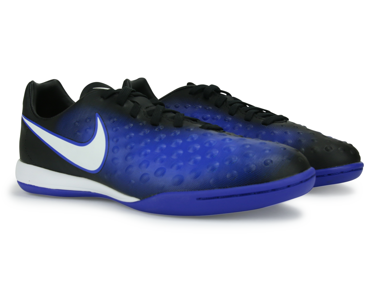 Nike Kids MagistaX Opus Indoor Soccer Shoes Black/White/Paramount Blue