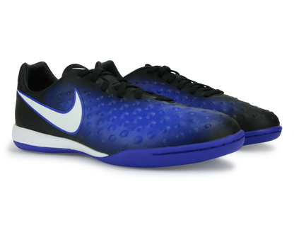 Nike Kids MagistaX Opus Indoor Soccer Shoes Black/White/Paramount Blue