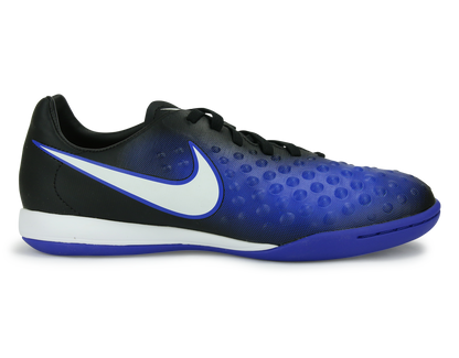 Nike Kids MagistaX Opus Indoor Soccer Shoes Black/White/Paramount Blue