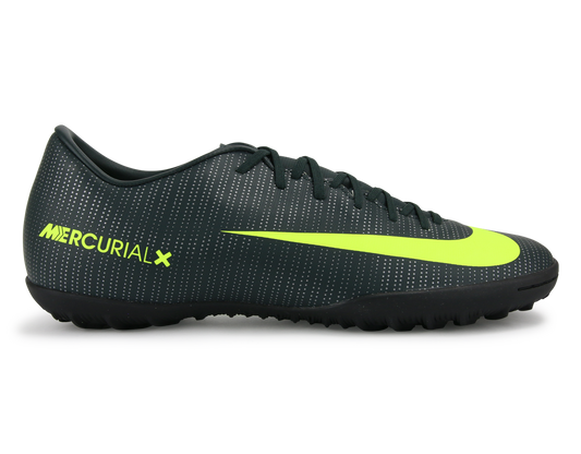Nike Men's MercurialX Victory VI CR7 Turf Soccer Shoes Seaweed/Volt/Hasta/White