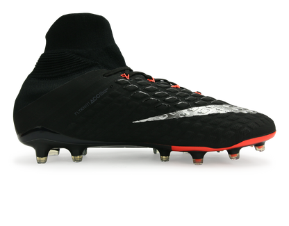 Nike Men's Hypervenom Phantom III Dynamic Fit FG Black/Metalic Silver/Anthracite