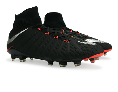Nike Men's Hypervenom Phantom III Dynamic Fit FG Black/Metalic Silver/Anthracite