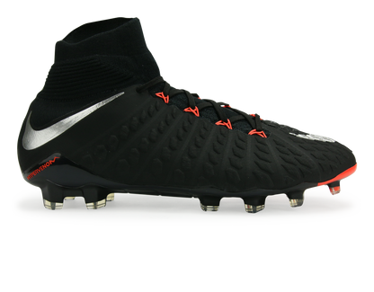 Nike Men's Hypervenom Phantom III Dynamic Fit FG Black/Metalic Silver/Anthracite