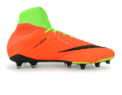 Nike Men's Hypervenom Phantom III Dynamic Fit FG Electric Green/Black/Hyper Orange