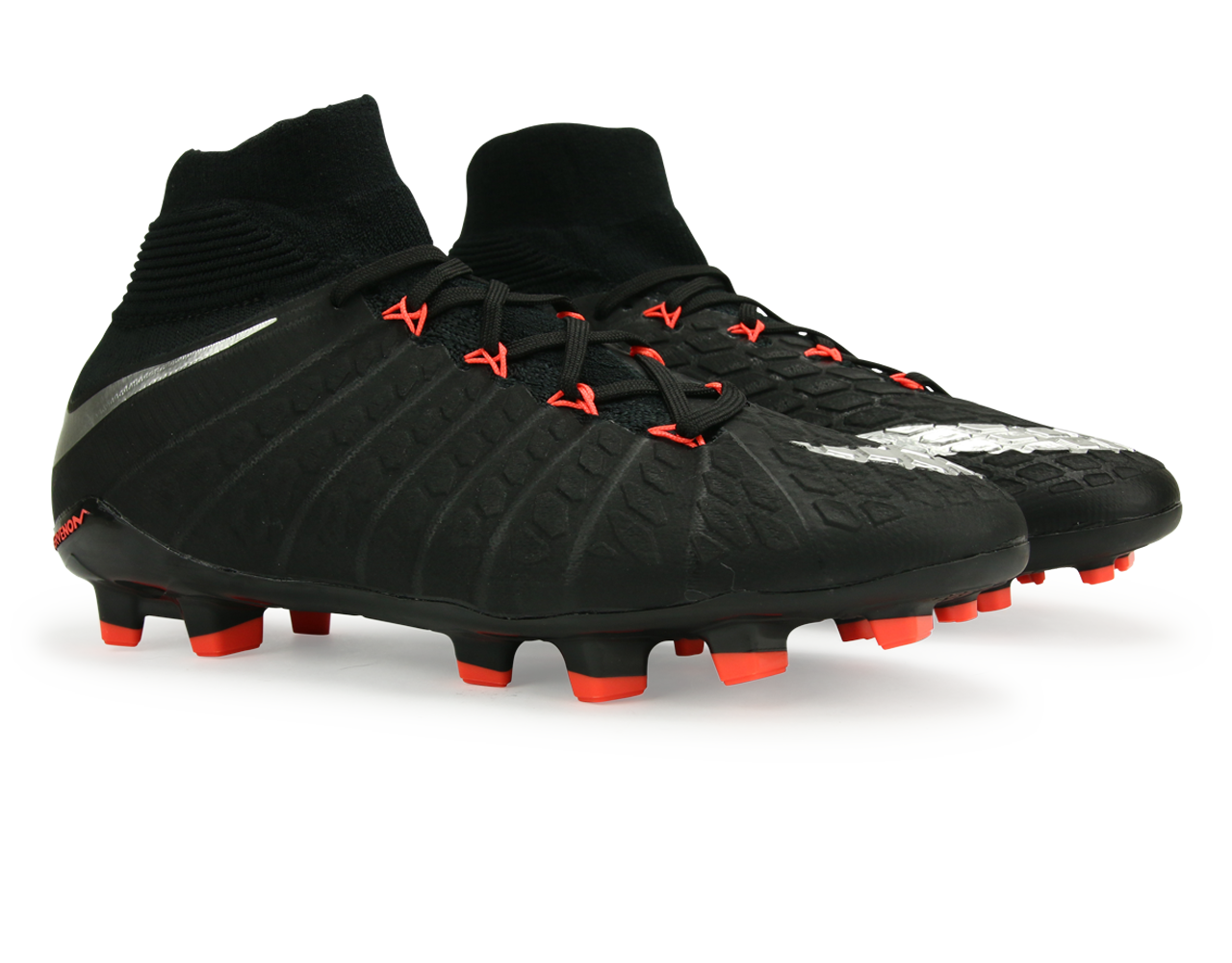 Nike Kids Hypervenom Phantom III Dynamic Fit FG Black/Metalic Silver/Anthracite