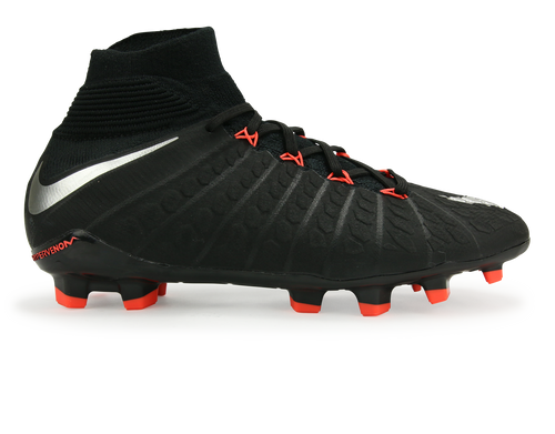 Nike Kids Hypervenom Phantom III Dynamic Fit FG Black/Metalic Silver/Anthracite