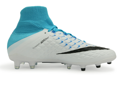 Nike Kids Hypervenom Phantom III Dynamic Fit FG White/Blue/Photo Blue