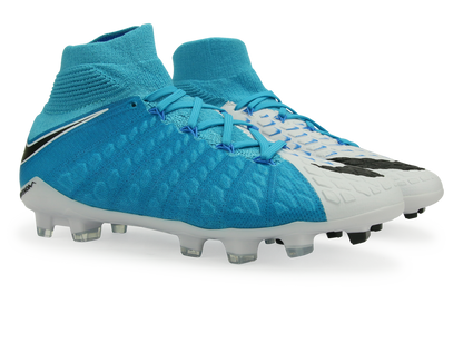 Nike Kids Hypervenom Phantom III Dynamic Fit FG White/Blue/Photo Blue
